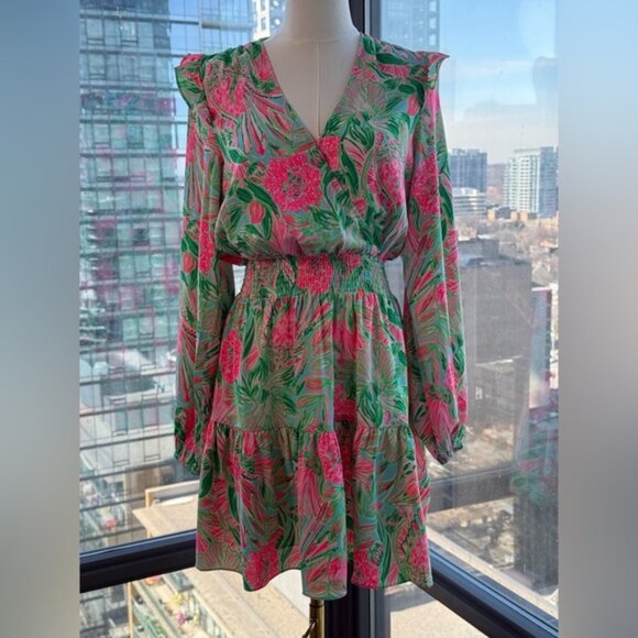 🆕 LILLY PULITZER 🧿 NWT Taviana Stretch Dress, Coming in Hot Blue Horizon, Sz 2 - Picture 12 of 16